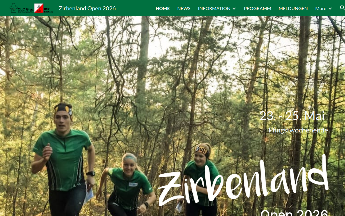 Zirbenland Open weboldal